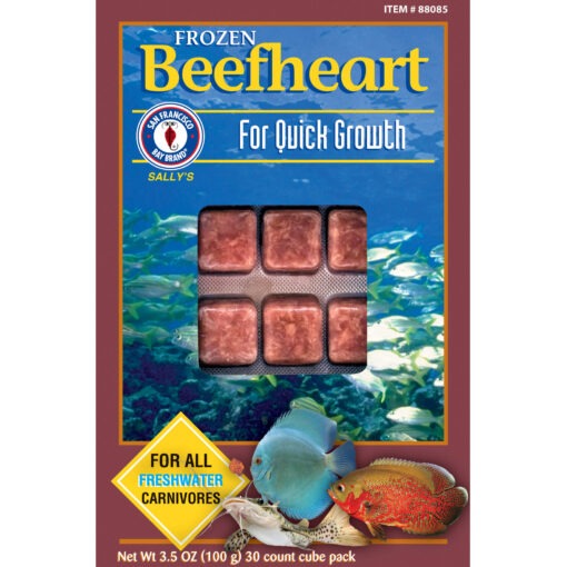 San Francisco Bay Brand Beefheart Frozen Fish Food 1ea/3.5 oz, 30 cubes