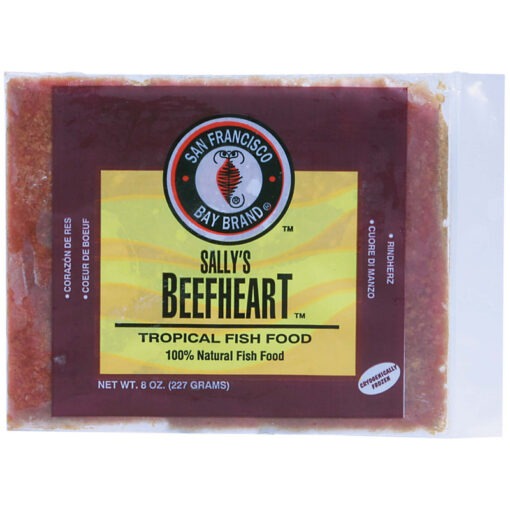 San Francisco Bay Brand Beefheart Frozen Fish Food 1ea/8 oz - Flat Pack